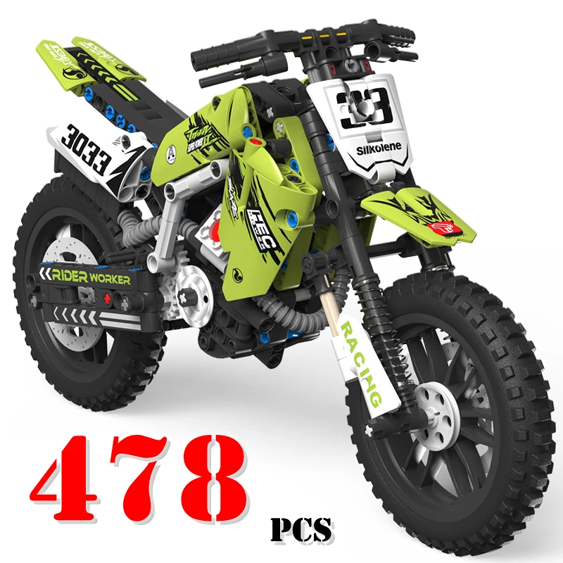 Technical Expert Off-road Motorcycle Model Building Blocks Locomotive Motorcycle Bricks Assembly Toys Gift For Children Boys
Technical Expert Off-road Motorcycle Model Building Blocks Locomotive Motorcycle Bricks Assembly Toys Gift For Children Boys