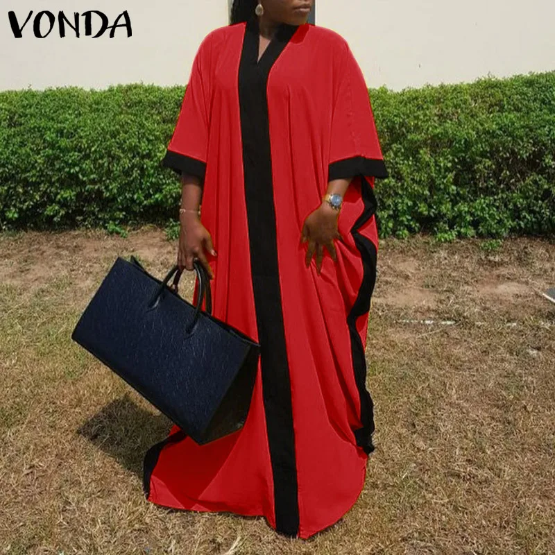 VONDA 2022 Women Summer Sundress Baggy Sleeve Party Vestidos Plus Size Vintage Patchwork Print Robes Longue Loose Baggy Dresses
VONDA 2022 Women Summer Sundress Baggy Sleeve Party Vestidos Plus Size Vintage Patchwork Print Robes Longue Loose Baggy Dresses