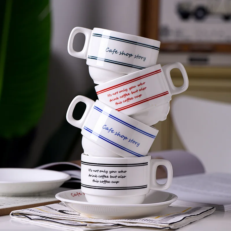 French Vintage Porcelain Coffee Cup and Saucer Nordic English Letter Cup Saucer For Tea Latte Milk-tea Kitchen Office Tableware
French Vintage Porcelain Coffee Cup and Saucer Nordic English Letter Cup Saucer For Tea Latte Milk-tea Kitchen Office Tableware