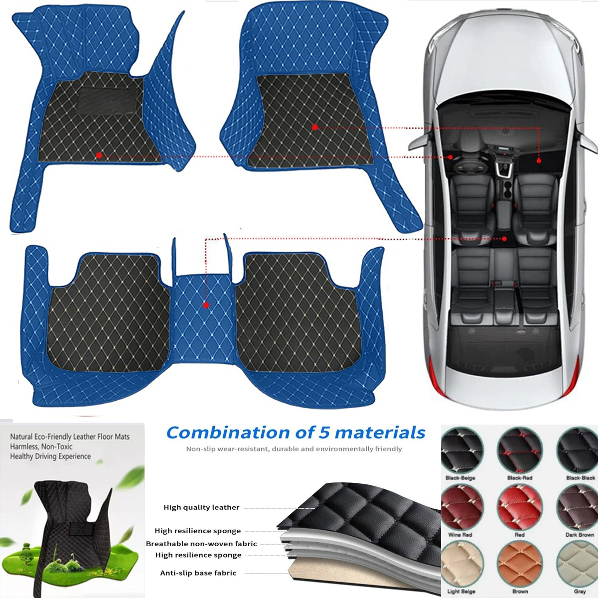 Водонепроницаемые автомобильные коврики из искусственной кожи на заказ для Hyundai Creta Ix25, автомобильные ковры, аксессуары для ног, подкладки
Водонепроницаемые автомобильные коврики из искусственной кожи на заказ для Hyundai Creta Ix25, автомобильные ковры, аксессуары для ног, подкладки