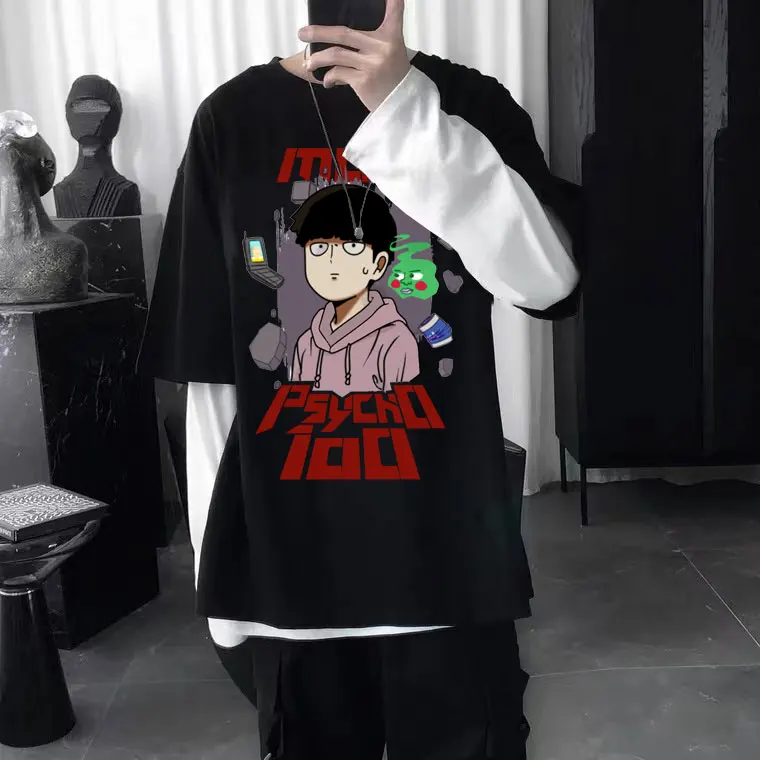 Anime Mob Psycho 100 Graphic T-shirt Manga Shigeo Kageyama Print Tshirt Men Women Fashion Loose Tees Unisex Casual Streetwear
Anime Mob Psycho 100 Graphic T-shirt Manga Shigeo Kageyama Print Tshirt Men Women Fashion Loose Tees Unisex Casual Streetwear