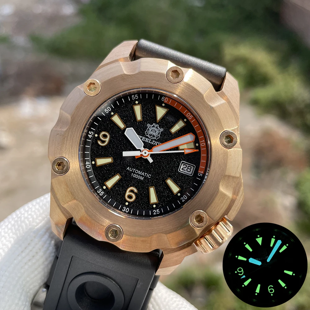 Big Bronze Mechanical Watch STEELDIVE SD1942S Sapphire Crystal Swiss Luminous 1000M Waterproof Tough Guy Dive Wristwatch For Men
Big Bronze Mechanical Watch STEELDIVE SD1942S Sapphire Crystal Swiss Luminous 1000M Waterproof Tough Guy Dive Wristwatch For Men