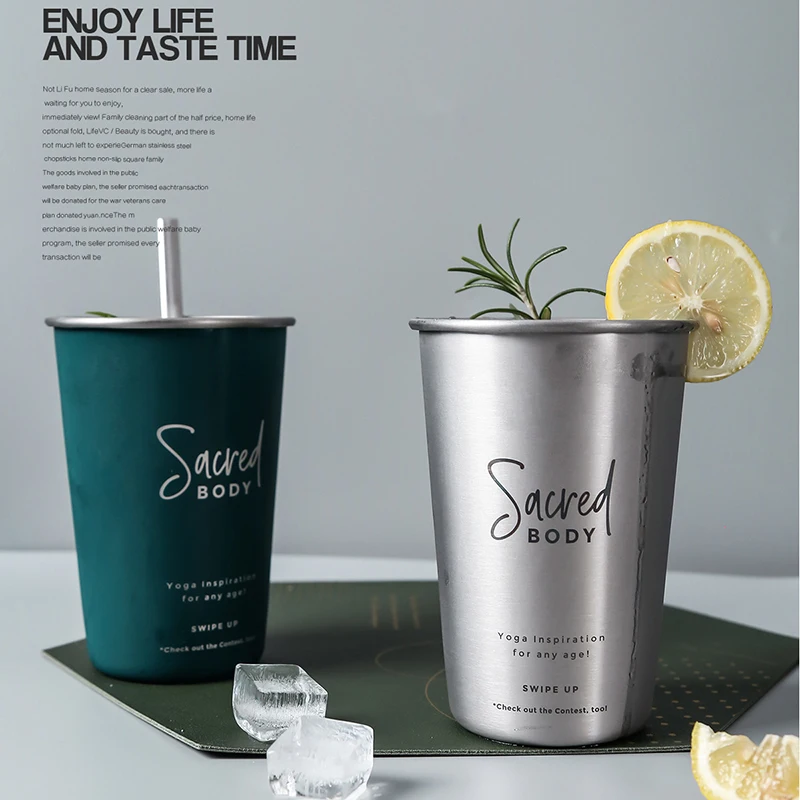 Stainless Steel Cups Large Capacity Shatterproof Pint Metal Cup Tumblers Cold Drinks beer Cups Home Kitchen Tools Accessories
Stainless Steel Cups Large Capacity Shatterproof Pint Metal Cup Tumblers Cold Drinks beer Cups Home Kitchen Tools Accessories