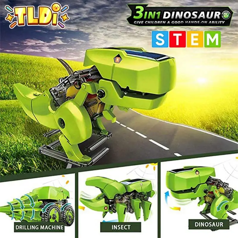 3In1 Assembling Dinosaur Solar Kit for kids Childern Gift Puzzle Robot Scientific Experiment Toys Stem Toy Educational Toys
3In1 Assembling Dinosaur Solar Kit for kids Childern Gift Puzzle Robot Scientific Experiment Toys Stem Toy Educational Toys