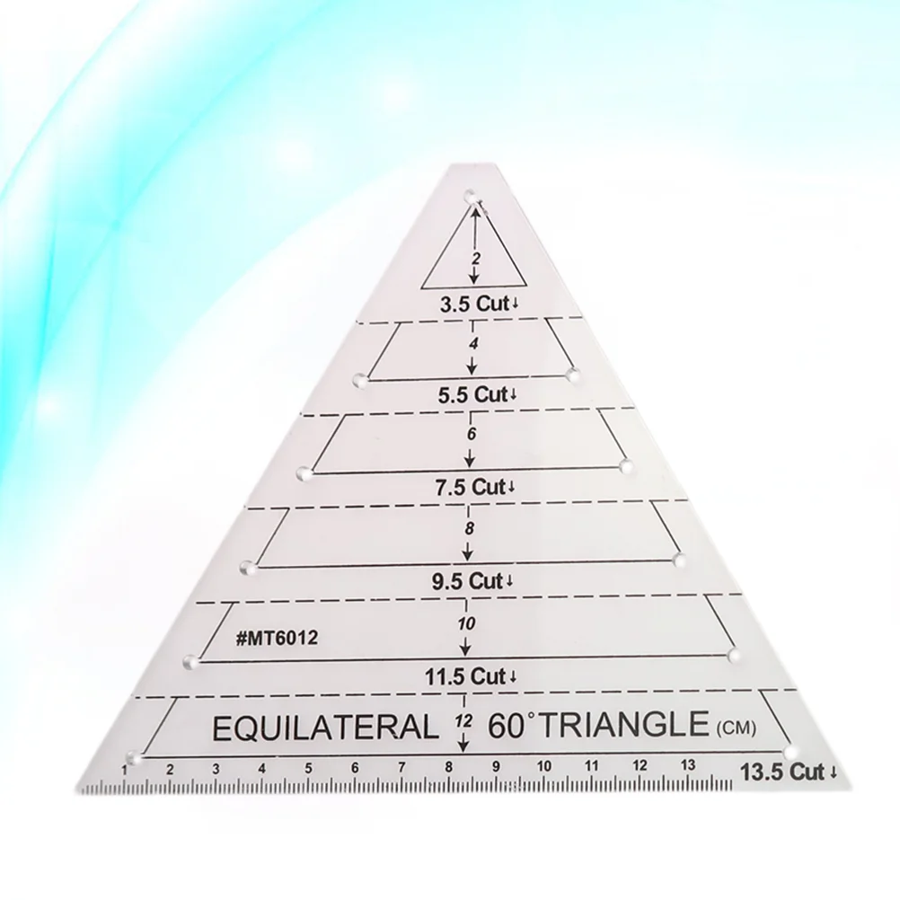 Patchwork Ruler 60 Degree Quilting Ruler Acrylic Template Sewing Accessories for Tailor Craft Clothes Making 
Patchwork Ruler 60 Degree Quilting Ruler Acrylic Template Sewing Accessories for Tailor Craft Clothes Making