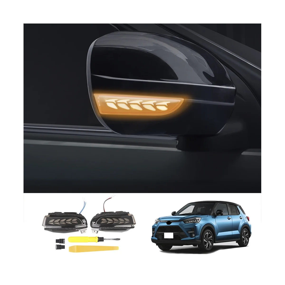 Car LED Dynamic Turn Signal Light Side Wing Mirror Blinker Lamp for Toyota Raize 2021-2023 Japanese Version
Car LED Dynamic Turn Signal Light Side Wing Mirror Blinker Lamp for Toyota Raize 2021-2023 Japanese Version
