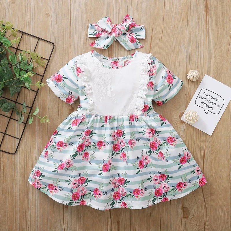 Hibobi Sweet Summer Princess Dress Cute Baby Skirt Toddler Girl Bow Decor 2Pcs Floral Striped Short Sleeve Dress + Bandana
Hibobi Sweet Summer Princess Dress Cute Baby Skirt Toddler Girl Bow Decor 2Pcs Floral Striped Short Sleeve Dress + Bandana