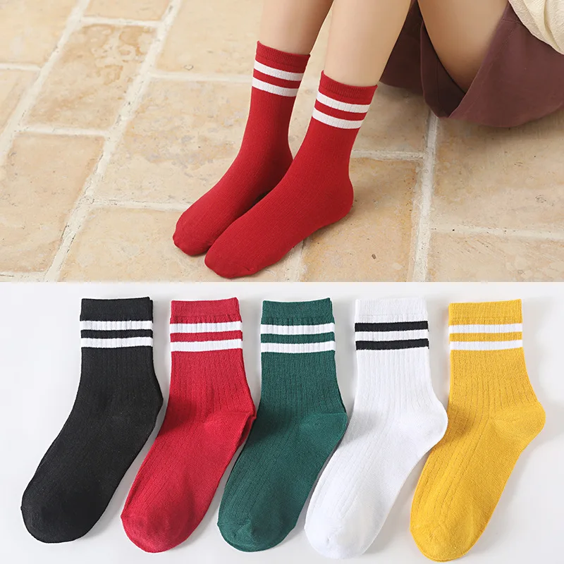 

5 Pairs/Set Women's Cotton Embroidery Socks Cartoon Cute Solid Breathable Happy Casual Smile Funny Casual Boat Sock