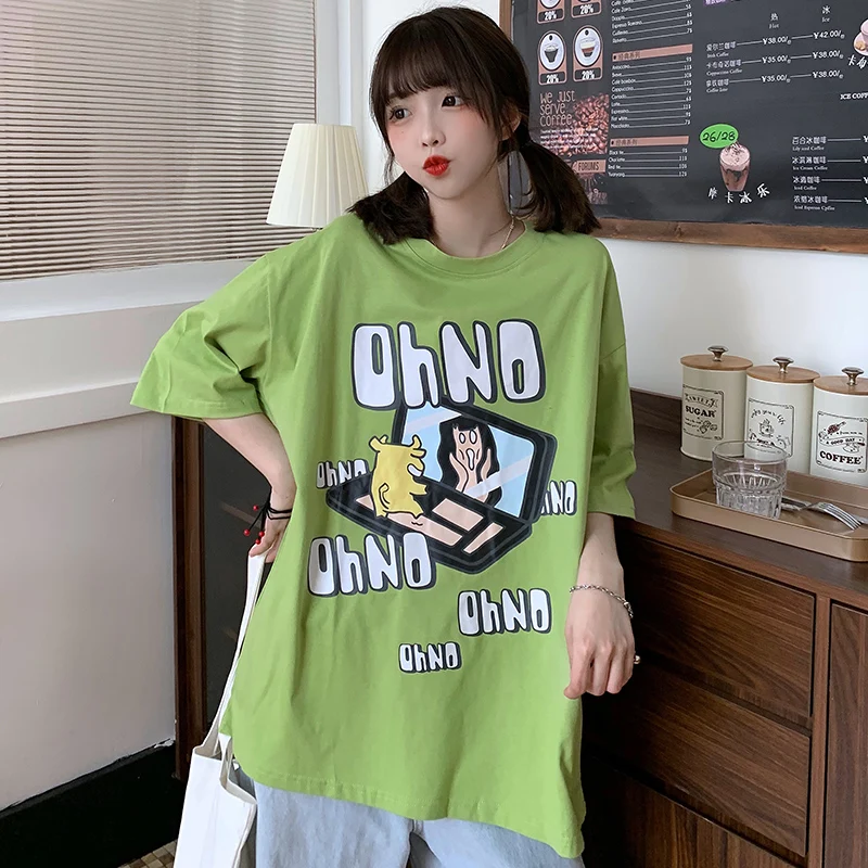 Cartoon Printing T-Shirt Women 2022 Summer New Fashion Ins Trendy Funny Short-Sleeved Top Couple Clothes
Cartoon Printing T-Shirt Women 2022 Summer New Fashion Ins Trendy Funny Short-Sleeved Top Couple Clothes