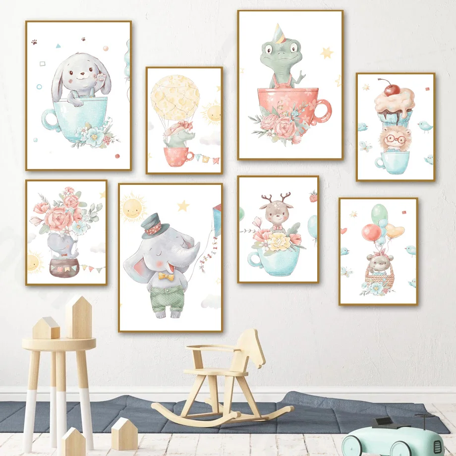 Cute Cartoon Animal Posters Rabbit Elephant Monkey Crocodile Cake Flower Wall Art Canvas Painting Wall Pictures Kids Room Decor
Cute Cartoon Animal Posters Rabbit Elephant Monkey Crocodile Cake Flower Wall Art Canvas Painting Wall Pictures Kids Room Decor
