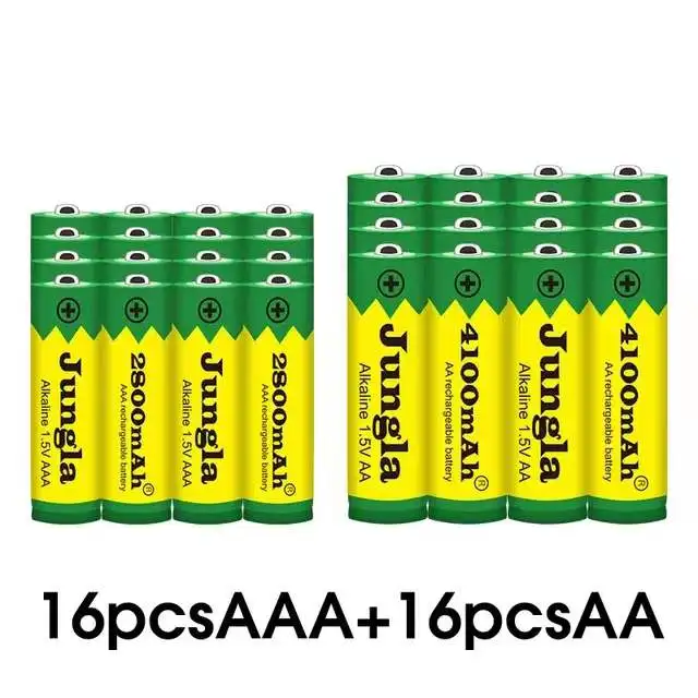 New 1.5V AA 4100mAh Alkaline Battery + AAA 2800mAh Alkaline Rechargeable Battery Aa Aaa for Led Light Toy Mp3
New 1.5V AA 4100mAh Alkaline Battery + AAA 2800mAh Alkaline Rechargeable Battery Aa Aaa for Led Light Toy Mp3