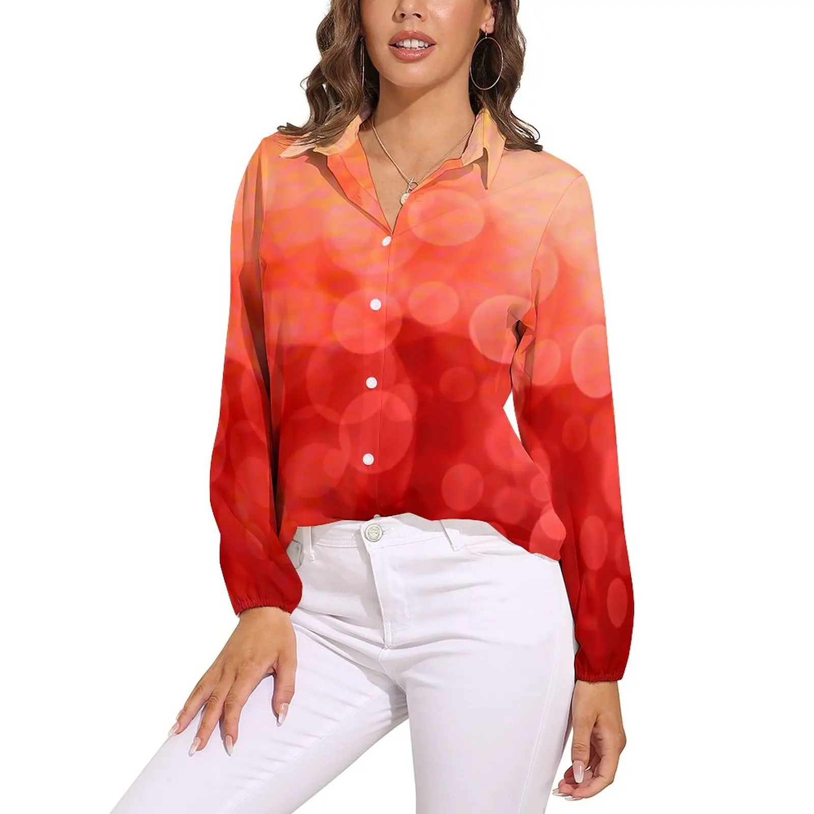 Sunset Spotted Blouse Dots Print Office Pattern Blouses Women Long-Sleeve Casual Shirt Autumn Oversize Tops
Sunset Spotted Blouse Dots Print Office Pattern Blouses Women Long-Sleeve Casual Shirt Autumn Oversize Tops