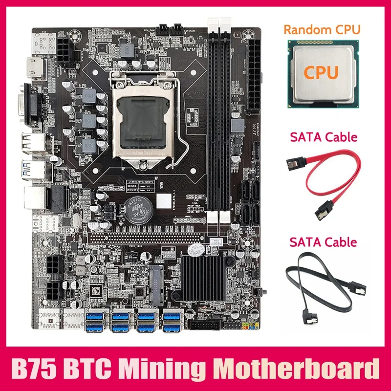 Материнская плата B75 ETH для майнинга 8xpcie USB адаптер + случайный ЦП + кабель 2xsata LGA1155 MSATA B75 USB материнская плата для майнинга
Материнская плата B75 ETH для майнинга 8xpcie USB адаптер + случайный ЦП + кабель 2xsata LGA1155 MSATA B75 USB материнская плата для майнинга