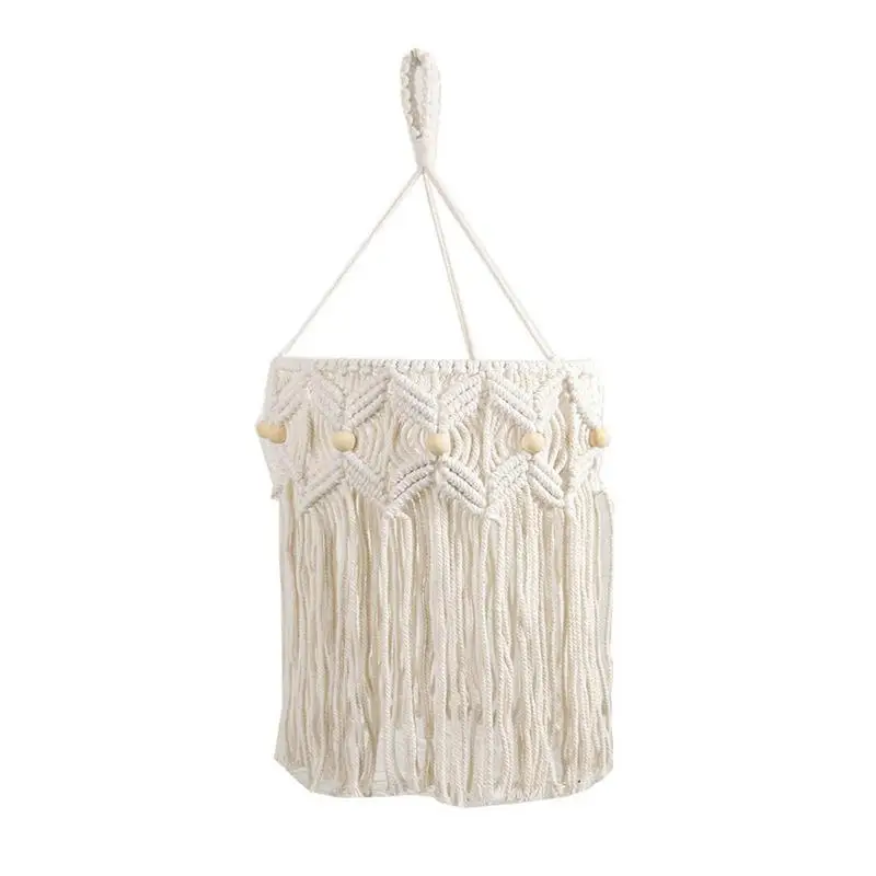 Hand-Woven Living Room Ceiling Lamp Shade Bohemian Tassel Bedroom & Bathroom Lampshade Warm White Lamp Shade Macrame Lampenkap 
Hand-Woven Living Room Ceiling Lamp Shade Bohemian Tassel Bedroom & Bathroom Lampshade Warm White Lamp Shade Macrame Lampenkap