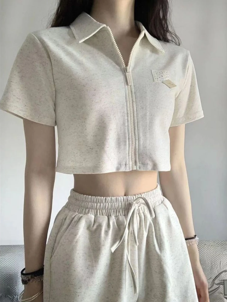 Summer Crop Tops Shorts Sets for Women Solid Sportswear Shorts Sleeve Polo Shirt Pant Matching Suit Female Casual Clothes Outfit
Summer Crop Tops Shorts Sets for Women Solid Sportswear Shorts Sleeve Polo Shirt Pant Matching Suit Female Casual Clothes Outfit