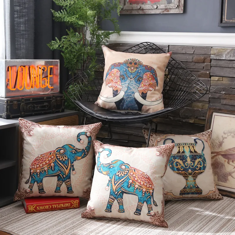 Animal Elephant Colorful Pillow Cover Bohemian Vintage Cushion Case Sofa Cushion Cover Home Chair Bed Cushion Cover 45x45cm B429
Animal Elephant Colorful Pillow Cover Bohemian Vintage Cushion Case Sofa Cushion Cover Home Chair Bed Cushion Cover 45x45cm B429