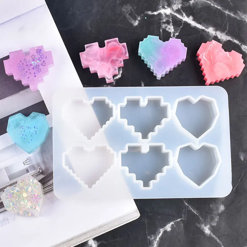 6 Heart Silicone Pendant Mold For Making Pendant Agate Necklace Jewelry Mold Handmade Resin Mould Casting Craft DIY Tools
6 Heart Silicone Pendant Mold For Making Pendant Agate Necklace Jewelry Mold Handmade Resin Mould Casting Craft DIY Tools
