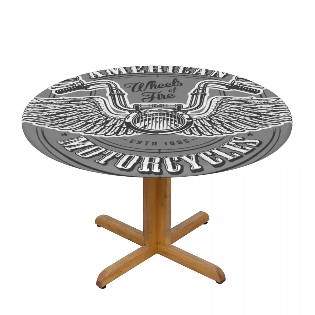 Round Table Cover for Dining Table Elastic Tablecloth Biker Emblem With Wings Fitted House Hotel Decoration
Round Table Cover for Dining Table Elastic Tablecloth Biker Emblem With Wings Fitted House Hotel Decoration