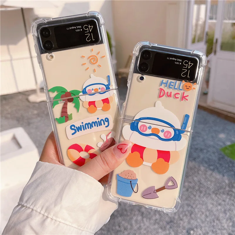 Cartoon Diving Duck Phone Case for Samsung Galaxy Z Flip3 5g Hard PC Back Cover Suitable for Z Flip 3 Protective Case
Cartoon Diving Duck Phone Case for Samsung Galaxy Z Flip3 5g Hard PC Back Cover Suitable for Z Flip 3 Protective Case