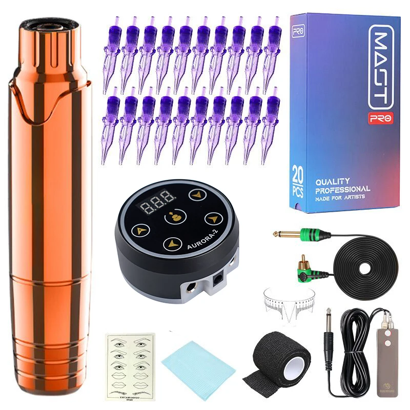 Mast Tattoo P10 Rotary Machine Permanent Makeup Kit with Pro Cartridge Needles LED Display Power Supply Set for Tattoo Artist
Mast Tattoo P10 Rotary Machine Permanent Makeup Kit with Pro Cartridge Needles LED Display Power Supply Set for Tattoo Artist