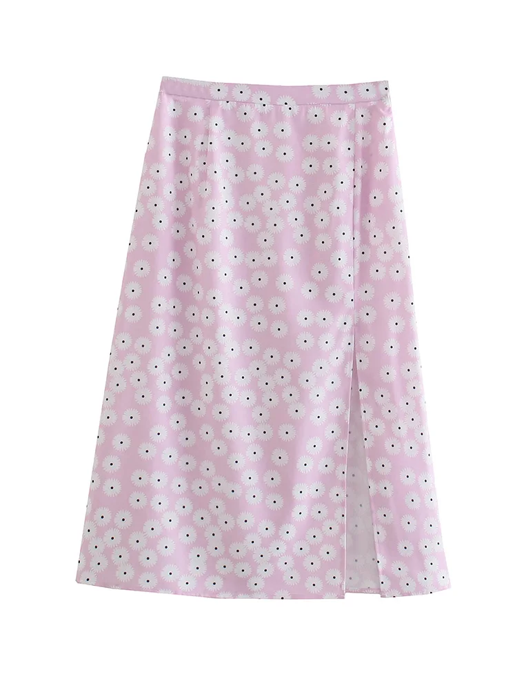 Women Floral Print Midi Skirt Fashion Vintage High Waist Side Zipper Slit Female Skirts
Women Floral Print Midi Skirt Fashion Vintage High Waist Side Zipper Slit Female Skirts