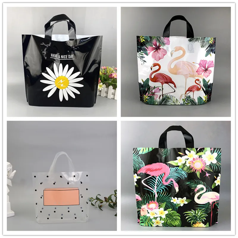 10pcs/lot Thickening Fashion Boutique Packaging Bag Plastic Tote Gift Clothing Handle Bag Cosmetics Shopping Bag Favor
10pcs/lot Thickening Fashion Boutique Packaging Bag Plastic Tote Gift Clothing Handle Bag Cosmetics Shopping Bag Favor