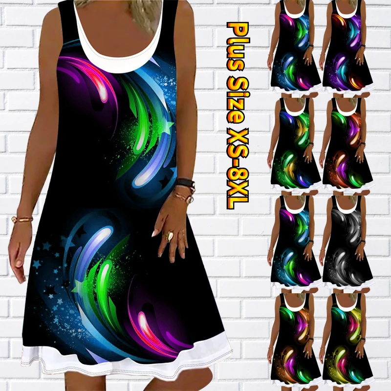 2022 New Women's Fashion Round Neck 3D Printed Sleeveless Sundress Loose Elegant Dress Summer Everyday Retro Party Dress Skirt
2022 New Women's Fashion Round Neck 3D Printed Sleeveless Sundress Loose Elegant Dress Summer Everyday Retro Party Dress Skirt