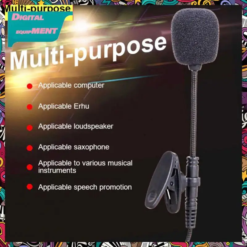 2/4/6PCS For Phone Laptop Condenser Clip-on Mic Hifi Sound Stereo Mini 3.5mm Microphone Black Portable
2/4/6PCS For Phone Laptop Condenser Clip-on Mic Hifi Sound Stereo Mini 3.5mm Microphone Black Portable