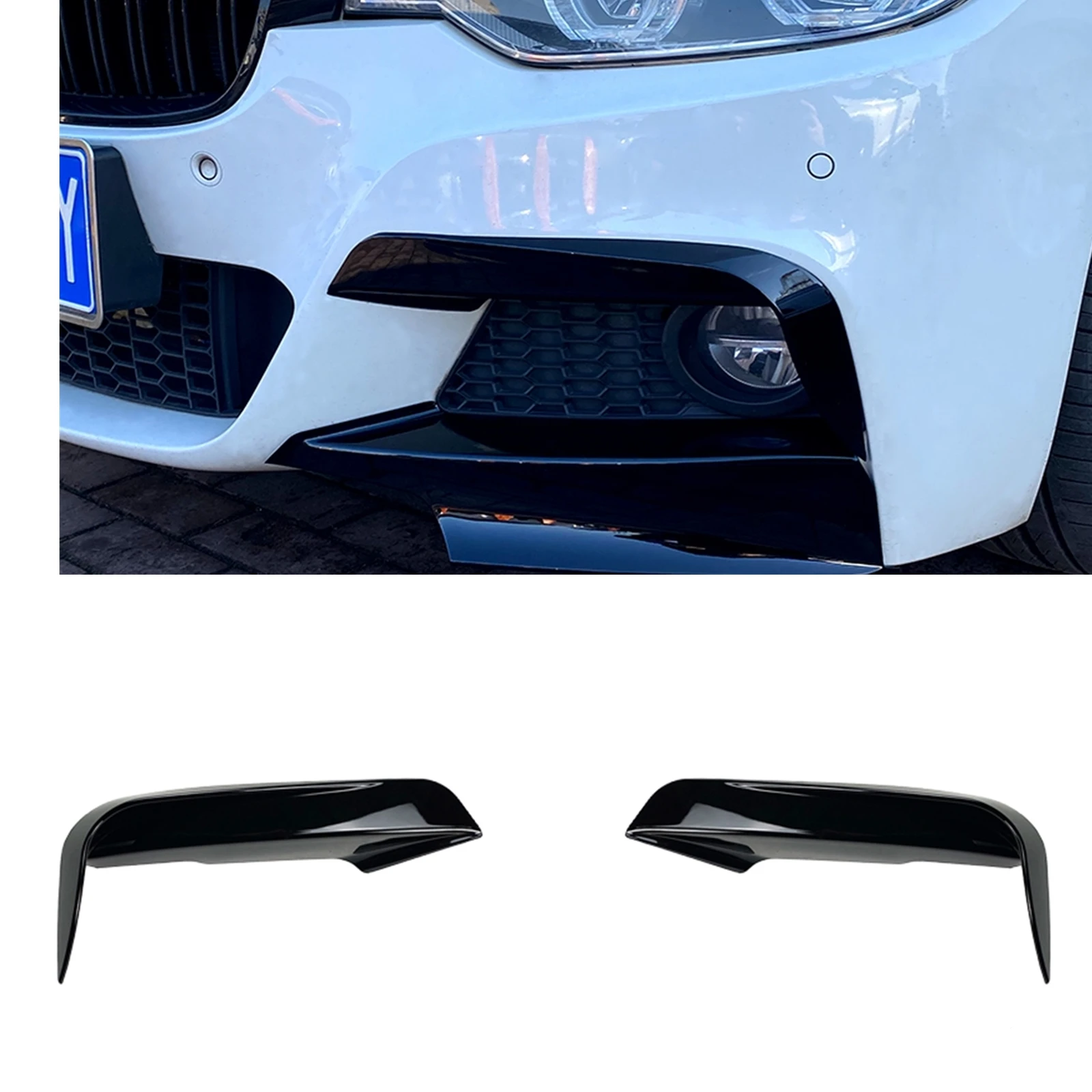 Gloss Black/Carbon Fiber Look Front Bumper Side Spoiler Trim Fog Light Cover Eyebrow Lip For BMW 3 Series F30 M Sport 2012-2018
Gloss Black/Carbon Fiber Look Front Bumper Side Spoiler Trim Fog Light Cover Eyebrow Lip For BMW 3 Series F30 M Sport 2012-2018