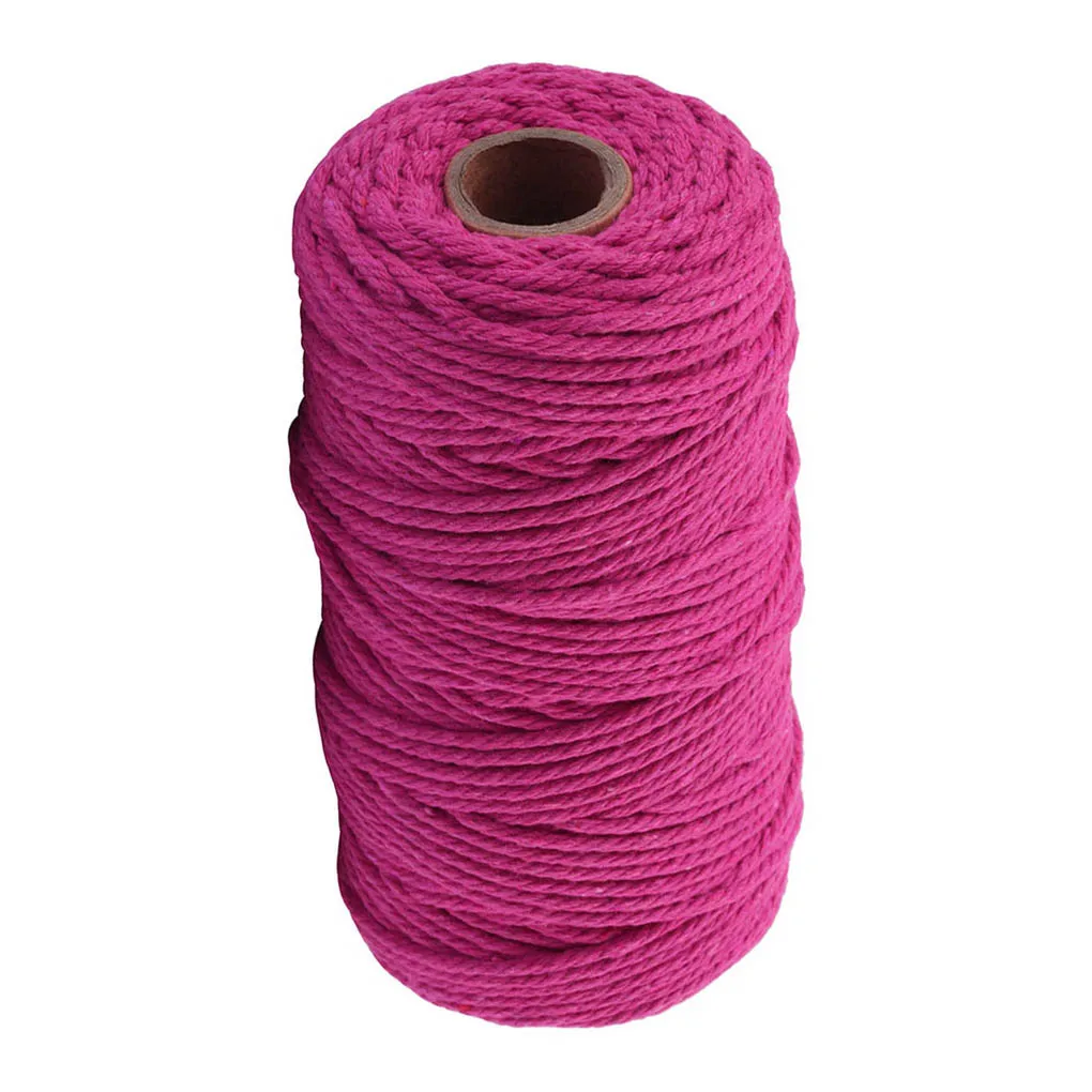 1 Roll Handmade Cotton Rope Cord 3mm Diameter Single Color Woven DIY Crafts Ropes 100m 
1 Roll Handmade Cotton Rope Cord 3mm Diameter Single Color Woven DIY Crafts Ropes 100m