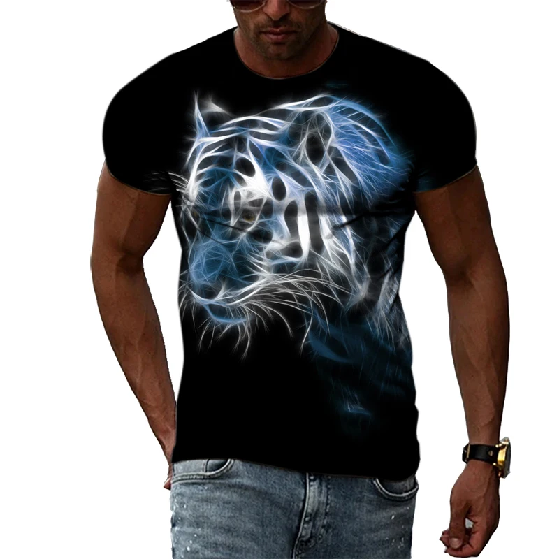Men's Fashion Trend 3D Personality New Cool Tigers Summer T Shirt Street Hip Hop Harajuku Printed O Neck Short Sleeve T-Shirt
Men's Fashion Trend 3D Personality New Cool Tigers Summer T Shirt Street Hip Hop Harajuku Printed O Neck Short Sleeve T-Shirt