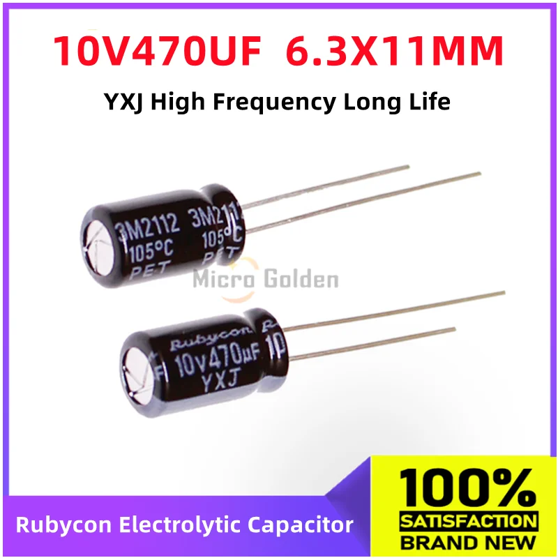 (10pcs) Rubycon Imported Electrolytic Capacitor 10V 470UF 6.3X11MM Japanese Ruby YXJ Series Long Life High-Frequency Capacitance
(10pcs) Rubycon Imported Electrolytic Capacitor 10V 470UF 6.3X11MM Japanese Ruby YXJ Series Long Life High-Frequency Capacitance