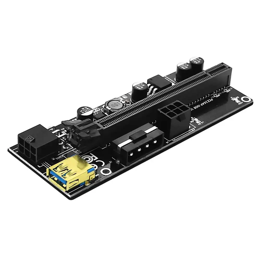 009S-Plus USB PCI-E Riser Card PCI Express 1X to 16X Extender Adapter 6P to SATA Power Cable Mining Bitcoin Miner
009S-Plus USB PCI-E Riser Card PCI Express 1X to 16X Extender Adapter 6P to SATA Power Cable Mining Bitcoin Miner