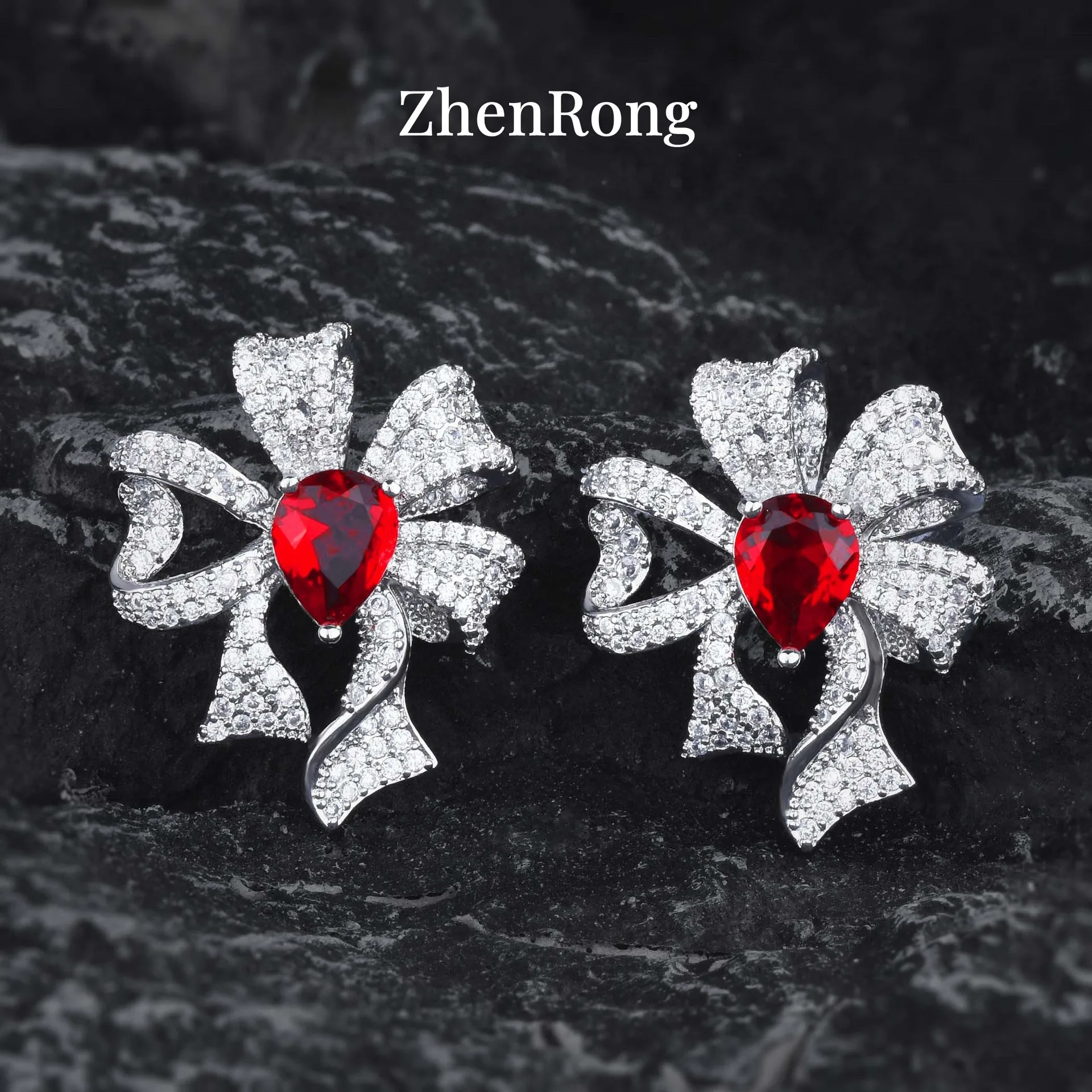 Luxury Exquisite Simulation Ruby Red Stone Earrings For Women Wedding Banquet Party Accessories Bowknot Design Big Stud Earring
Luxury Exquisite Simulation Ruby Red Stone Earrings For Women Wedding Banquet Party Accessories Bowknot Design Big Stud Earring