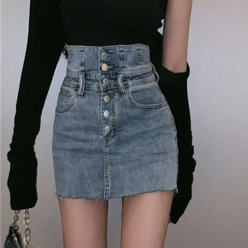 Denim Skirt Female Design Sense High Waist Short Skirt 2022 New Spring and Autumn Thin Package Hip Skirt Wild A-line Skirt
Denim Skirt Female Design Sense High Waist Short Skirt 2022 New Spring and Autumn Thin Package Hip Skirt Wild A-line Skirt