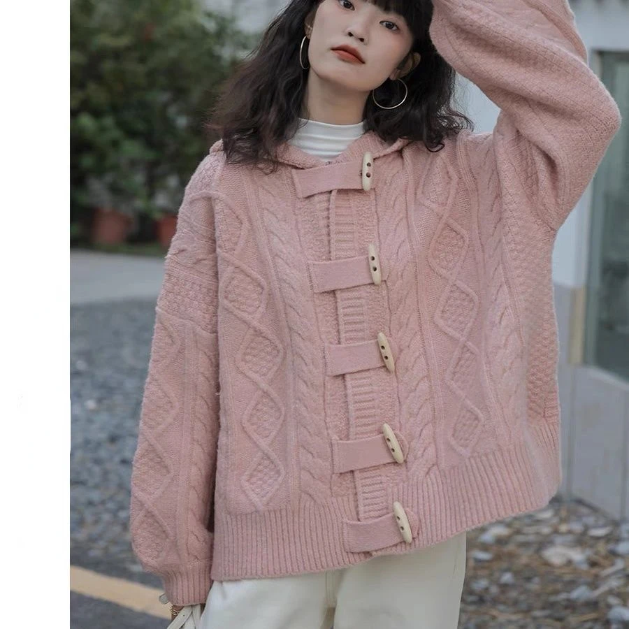 2022 new hooded sweater women autumn and winter loose niche Japanese retro lazy sweater women knitted cardigan
2022 new hooded sweater women autumn and winter loose niche Japanese retro lazy sweater women knitted cardigan