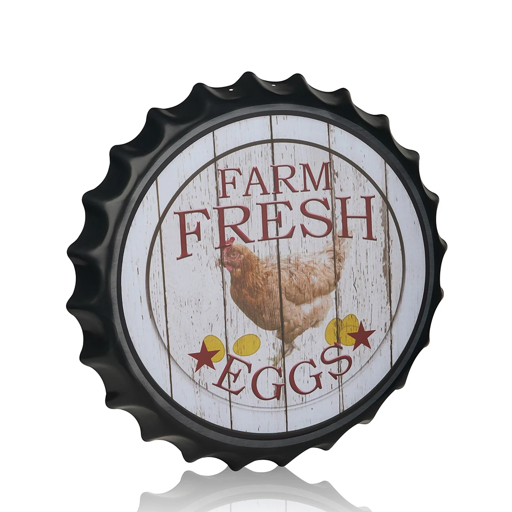 Bottle Cap Retro Farm Fresh Eggs Vintage Style Posters Kitchen Café Diner Restaurant Wall Decor
Bottle Cap Retro Farm Fresh Eggs Vintage Style Posters Kitchen Café Diner Restaurant Wall Decor