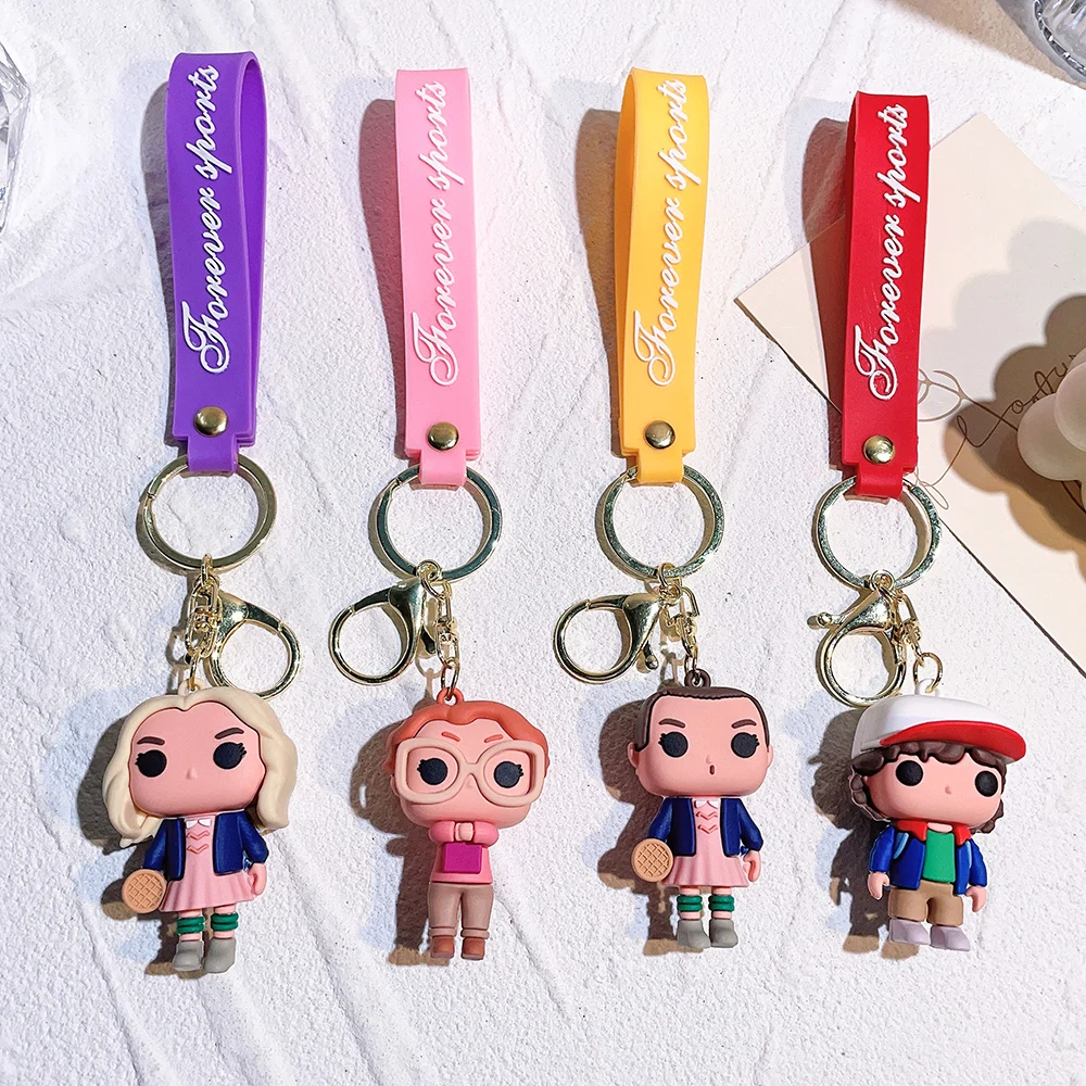Hellfire Club Silicone Keychains Cute Eleven Dustin Pendant Keyrings Drama Tv Keyholder for Backpack Accessories Fans Gifts
Hellfire Club Silicone Keychains Cute Eleven Dustin Pendant Keyrings Drama Tv Keyholder for Backpack Accessories Fans Gifts