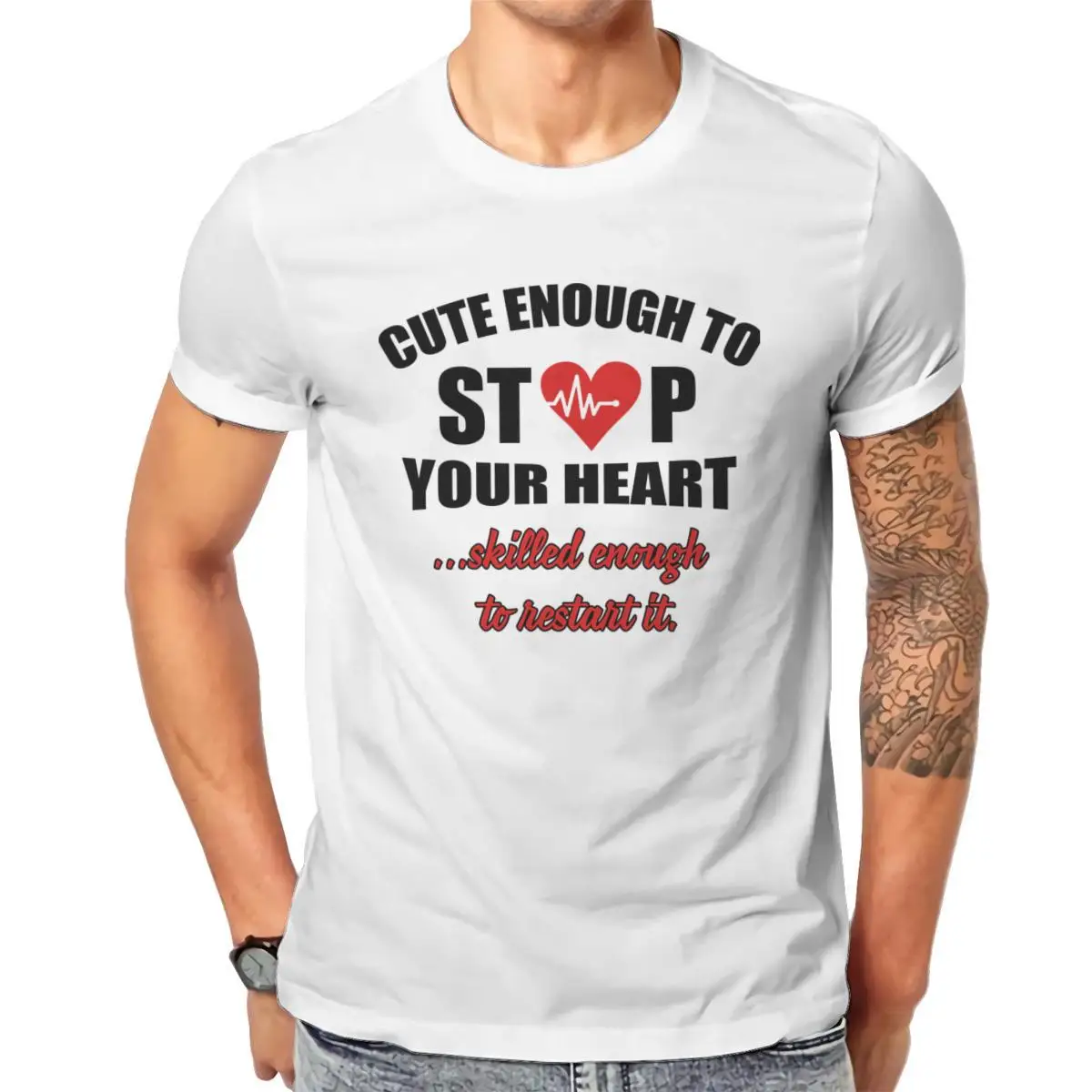 Wholesale Cute enought to stop your heart - paramedic Unisex Heather Prism T-Shirt Games Couples Vintage 90s 100669
Wholesale Cute enought to stop your heart - paramedic Unisex Heather Prism T-Shirt Games Couples Vintage 90s 100669
