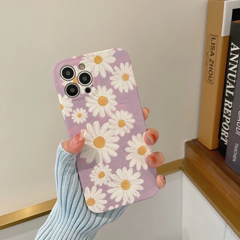 Retro Art Oil Painting Purple Daisy Flower Phone Case For iPhone 11 12 13 Pro Xs Max X Xr 7 8 Puls SE Cute Soft Silicone Cover
Retro Art Oil Painting Purple Daisy Flower Phone Case For iPhone 11 12 13 Pro Xs Max X Xr 7 8 Puls SE Cute Soft Silicone Cover