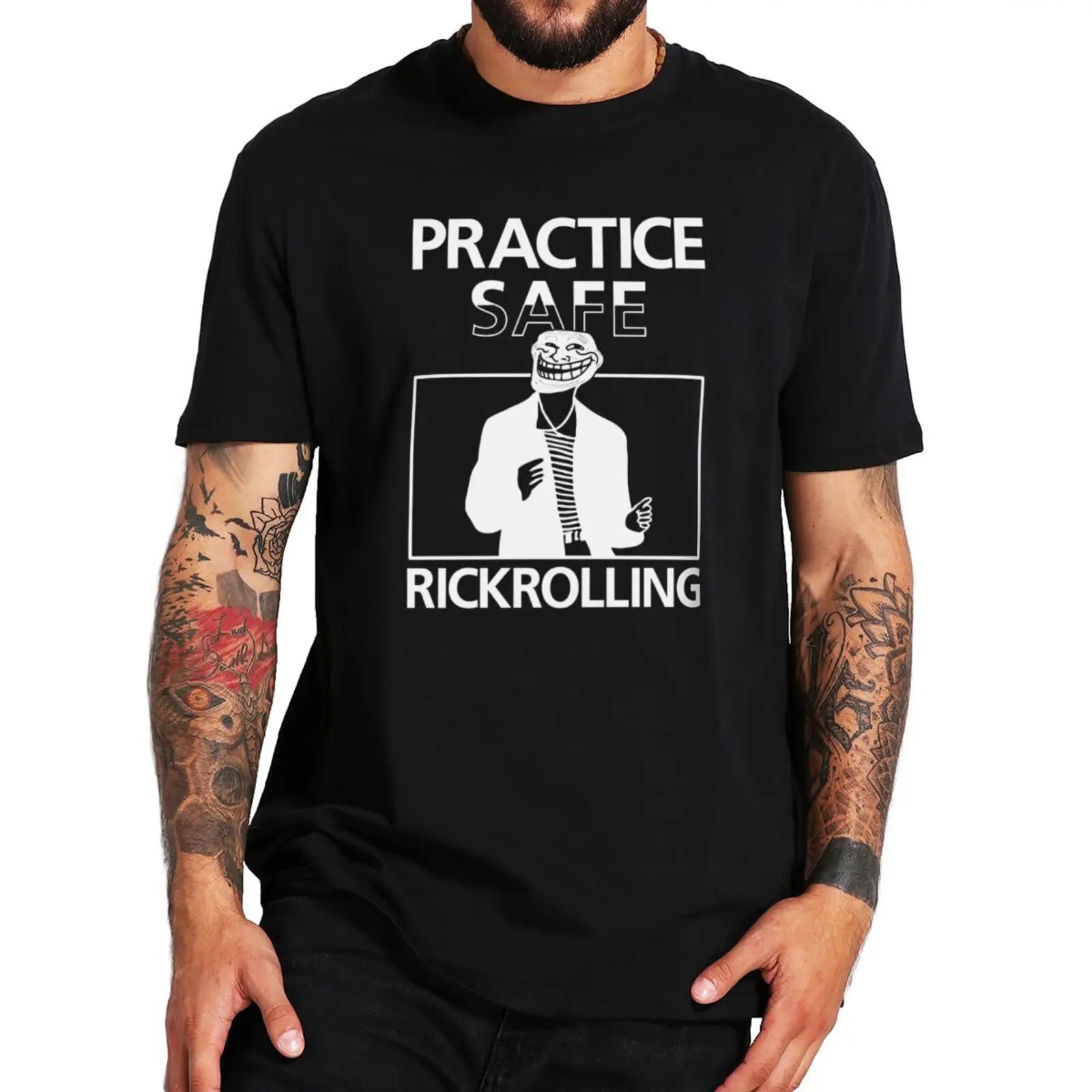 Practice Safe Rickrolling T Shirt Funny Memes Rickrolled Humor Popular Tee Tops Casual Cotton Premium Summer T-shirt EU Size
Practice Safe Rickrolling T Shirt Funny Memes Rickrolled Humor Popular Tee Tops Casual Cotton Premium Summer T-shirt EU Size