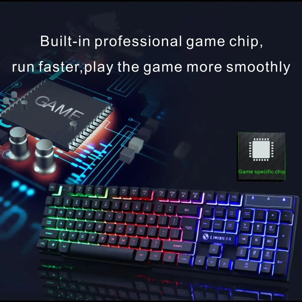 Клавиатура игровая с RGB-подсветкой USB 104 клавиш | Компьютеры и офис