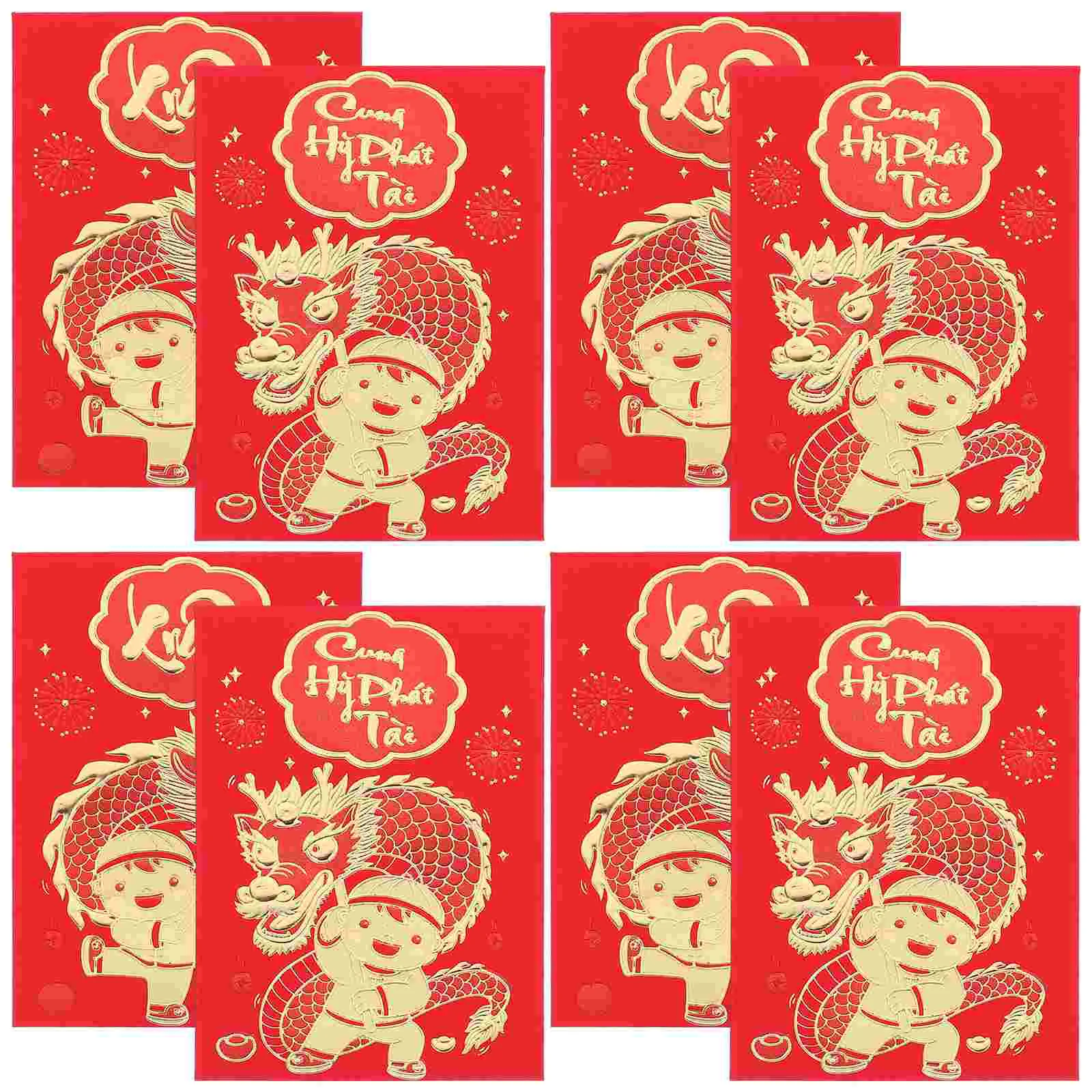 12 Pcs Money Bag Red Pocket Paper Envelopes Cute Year Dragon Packet Chinese Pattern Festival Packets
12 Pcs Money Bag Red Pocket Paper Envelopes Cute Year Dragon Packet Chinese Pattern Festival Packets