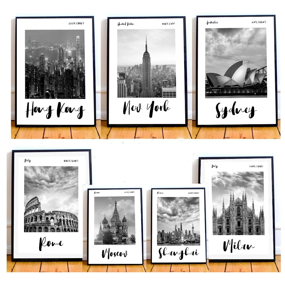 Modern City Travel Poster Prints Home Decor Black And White Art New York London Sydney Tokyo Landscape Canvas Painting Wall Art
Modern City Travel Poster Prints Home Decor Black And White Art New York London Sydney Tokyo Landscape Canvas Painting Wall Art