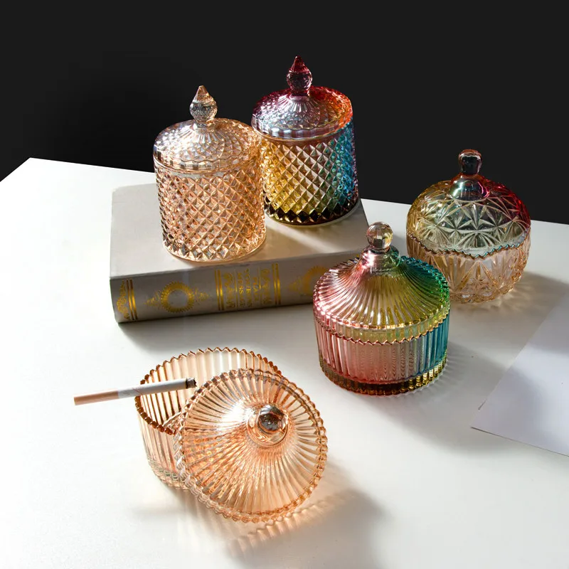 Creative Glass Candy Jar Home Living Room with Lid Candy Storage Box Transparent Candle Jar Nordic Modern Decorative Accessories
Creative Glass Candy Jar Home Living Room with Lid Candy Storage Box Transparent Candle Jar Nordic Modern Decorative Accessories