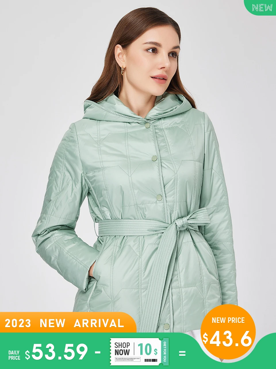 ZIAI 2023 New Women's spring jacket Short Button placket belt Hooded Casual Thin Cotton coat Slim Women's down jacket ZM-20335
ZIAI 2023 New Women's spring jacket Short Button placket belt Hooded Casual Thin Cotton coat Slim Women's down jacket ZM-20335