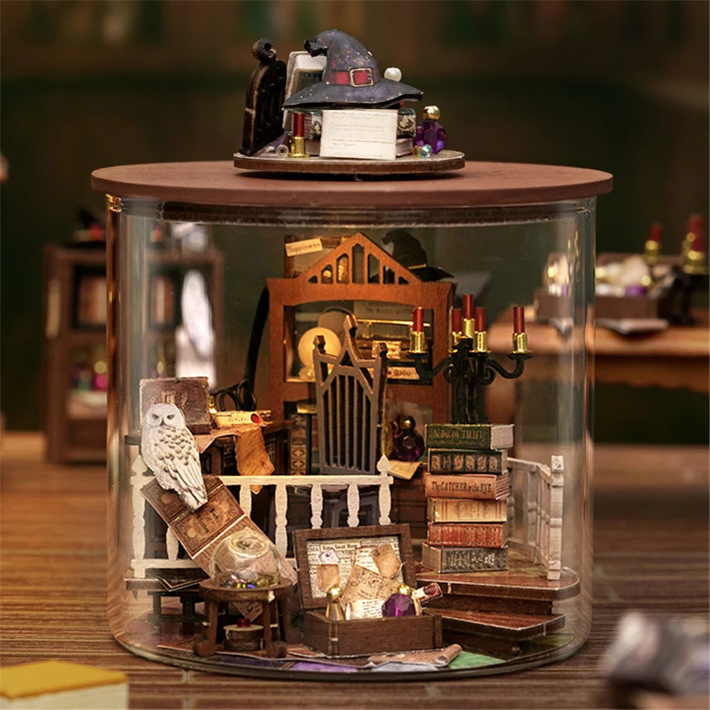 Dollhouse DIY Cabin Magic House Miniature Building With Furniture Kit Dream Bottle Assemble Model Handmade Toys Birthday Gift
Dollhouse DIY Cabin Magic House Miniature Building With Furniture Kit Dream Bottle Assemble Model Handmade Toys Birthday Gift
