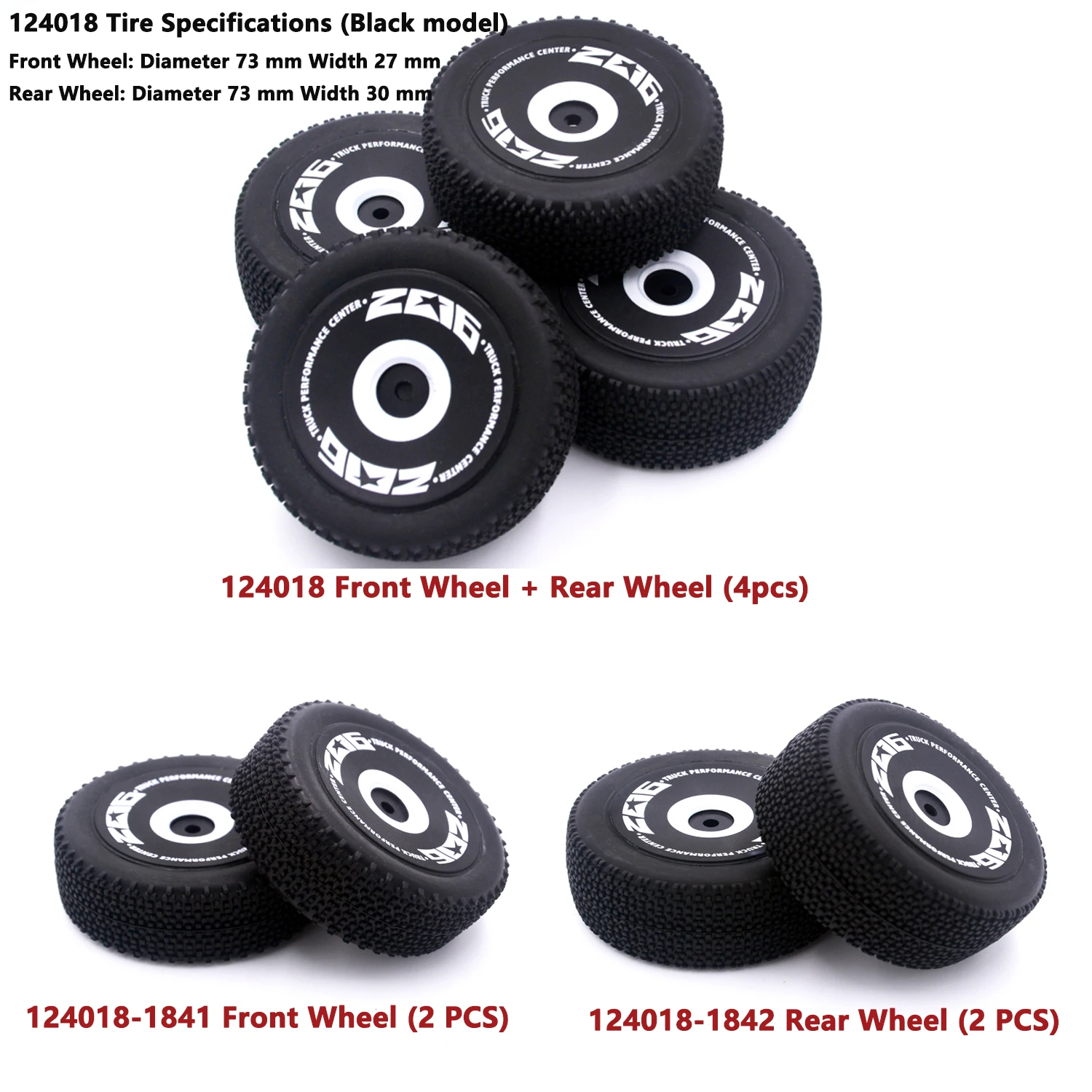WLtoys 124018 144001 124019 RC Car Spare Parts Tire Hub Fittings 124018-1841 Front Wheel 124018-1842 Rear Wheel
WLtoys 124018 144001 124019 RC Car Spare Parts Tire Hub Fittings 124018-1841 Front Wheel 124018-1842 Rear Wheel