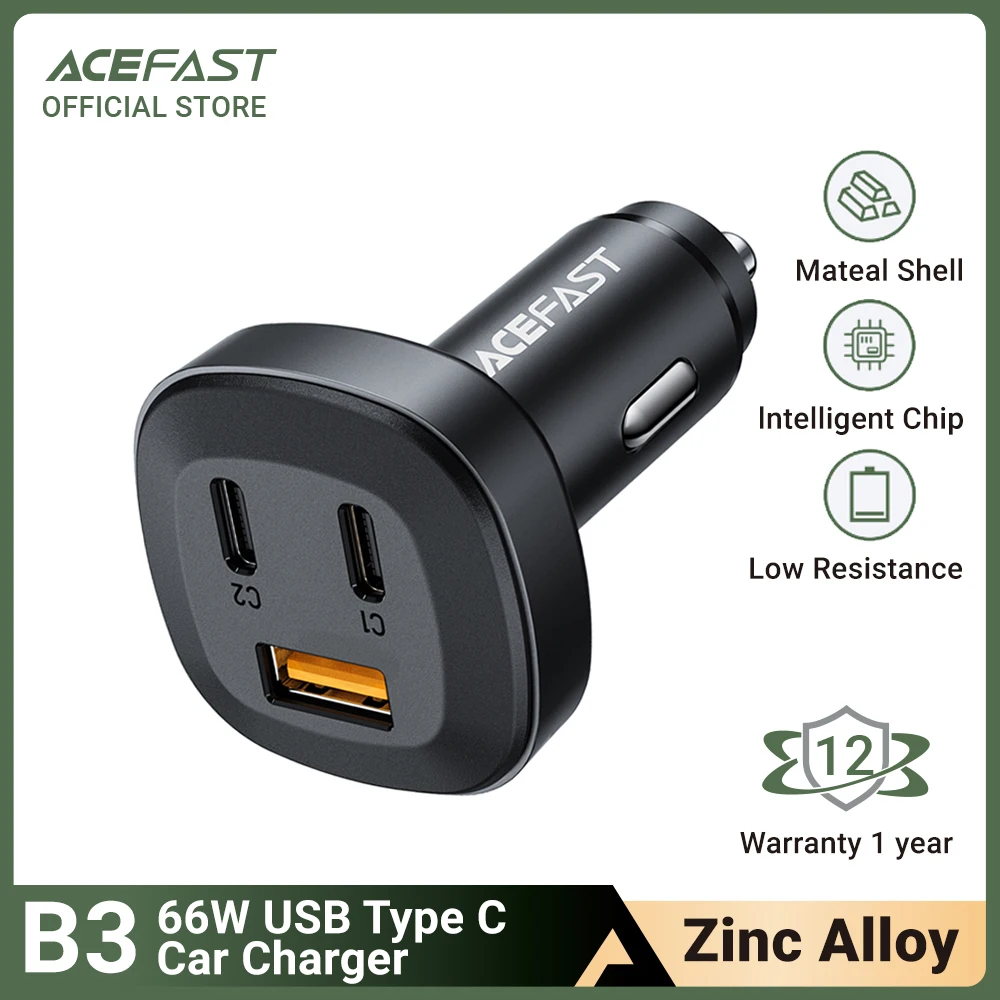 ACEFAST USB Car Charger PD 66W Fast Charging QC4.0 3.0 FCP Type C USB AUTO Charger Quick Charge for iPhone 13 12 5A Car Charger
ACEFAST USB Car Charger PD 66W Fast Charging QC4.0 3.0 FCP Type C USB AUTO Charger Quick Charge for iPhone 13 12 5A Car Charger