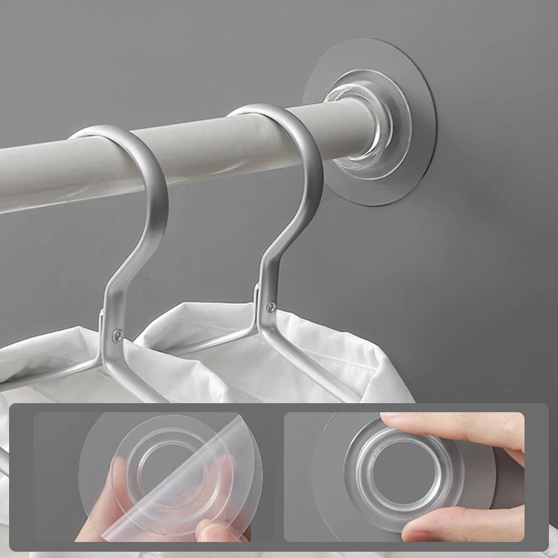 Curtain Rod Holder Wall Mounted Transparent Curtain Bracket Round Self Adhesive Towel Rod Hook Wardrobe Clothes Rail Bracket
Curtain Rod Holder Wall Mounted Transparent Curtain Bracket Round Self Adhesive Towel Rod Hook Wardrobe Clothes Rail Bracket